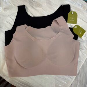 Women's Seamless Bralette - Black and Nude Plus Size